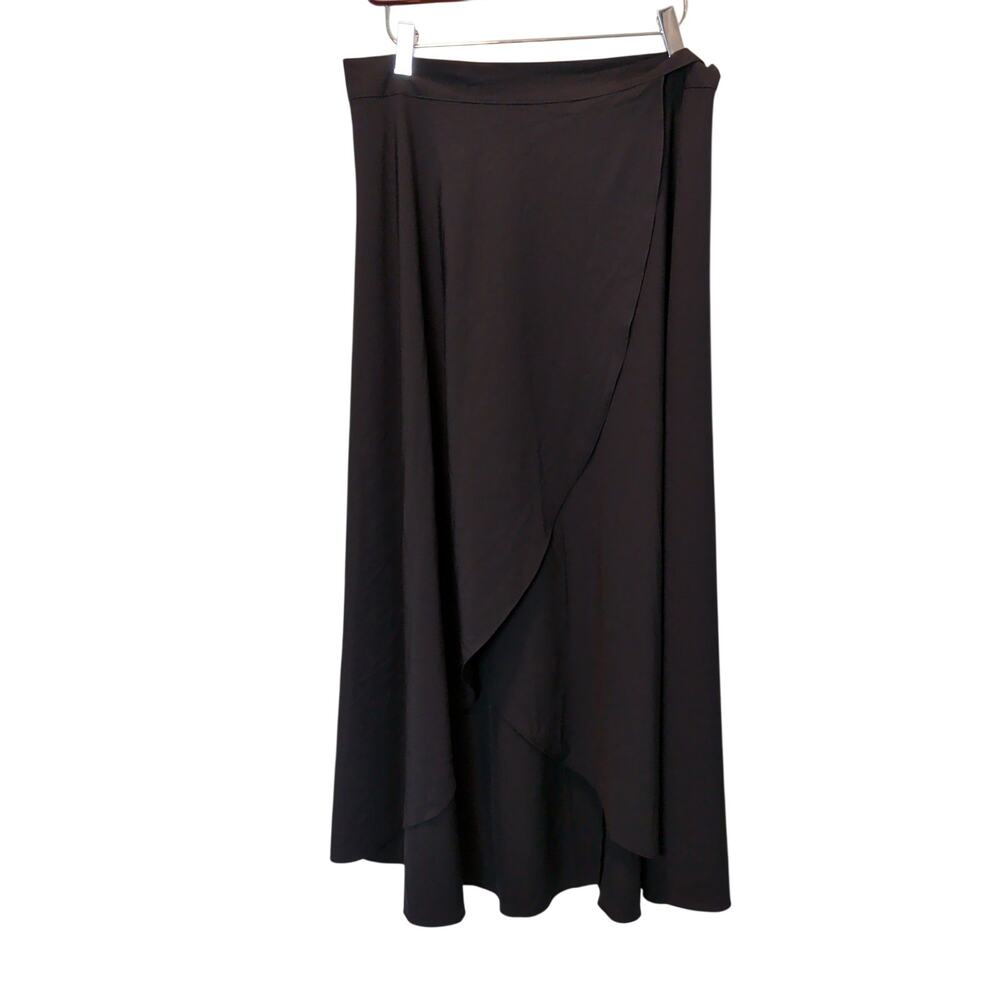 NWT Halara Sz M Black Breezeful Wrap Midi Skirt Summer Beach Quick Athletic